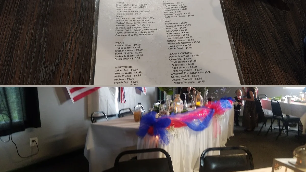 Simple interior with table service